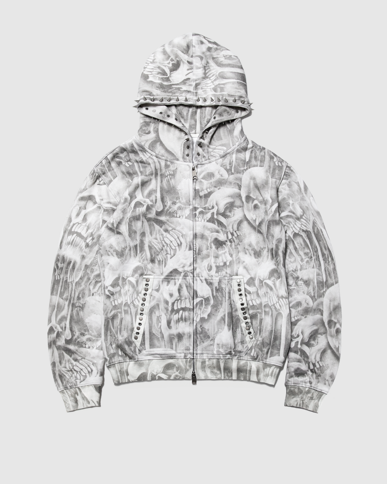 SOULREAVER SPIKEY ZIP-HOODIE BONEWHITE