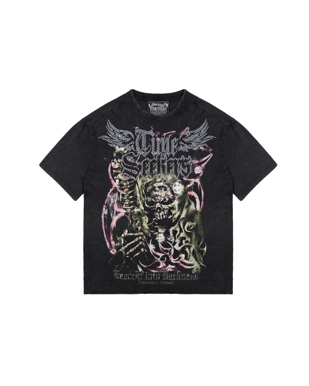 DESCENT INTO DARKNESS RHINESTONE T-SHIRT