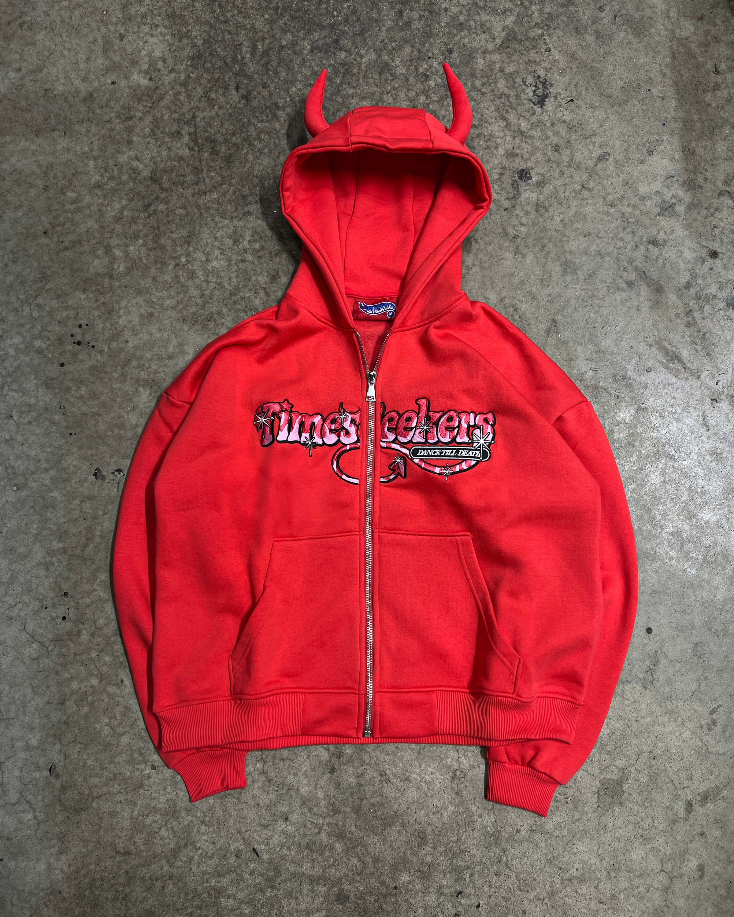 【RED】Hell hoodie HELL OF A NIGHT ZIP-HOODIE HELLRED - Timeseekers